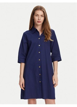 Selmark Sukienka koszulowa BM033 Granatowy Relaxed Fit ze sklepu MODIVO w kategorii Sukienki - zdjęcie 182727711