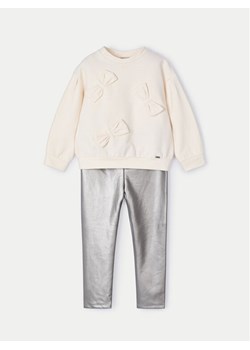 Mayoral Komplet bluza i legginsy 4707 Beżowy Regular Fit ze sklepu MODIVO w kategorii Komplety dziewczęce - zdjęcie 182727733