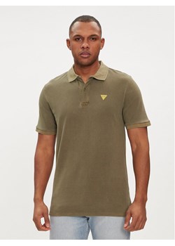 Guess Polo F3GP00 K9WF1 Zielony Regular Fit ze sklepu MODIVO w kategorii T-shirty męskie - zdjęcie 182727740