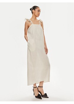 Max Mara Leisure Sukienka codzienna Senna 2416221038 Écru Relaxed Fit ze sklepu MODIVO w kategorii Sukienki - zdjęcie 182727781
