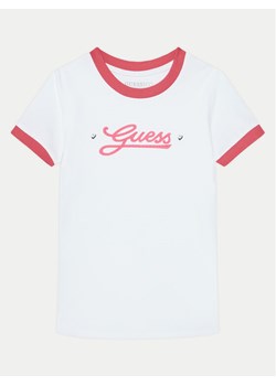 Guess T-Shirt J5RI11 K6YW4 Biały Regular Fit ze sklepu MODIVO w kategorii T-shirty chłopięce - zdjęcie 182727791