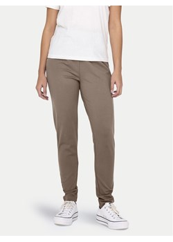 ONLY Spodnie materiałowe Poptrash 15115847 Brązowy Regular Fit ze sklepu MODIVO w kategorii Spodnie damskie - zdjęcie 182727842