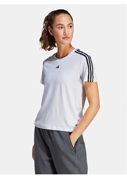 adidas Koszulka techniczna Train Essentials IC5040 Biały Regular Fit ze sklepu MODIVO w kategorii Bluzki damskie - zdjęcie 182727912
