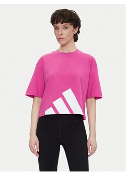adidas T-Shirt Essentials Big Logo Boyfriend JG8728 Różowy Loose Fit ze sklepu MODIVO w kategorii Bluzki damskie - zdjęcie 182727980