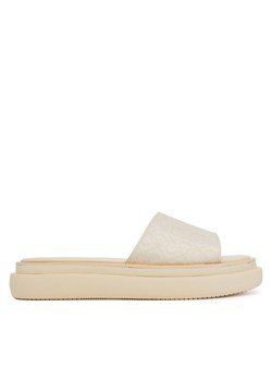 Calvin Klein Klapki Flatform Slide Jacq HW0HW02461 Écru ze sklepu MODIVO w kategorii Klapki damskie - zdjęcie 182728044