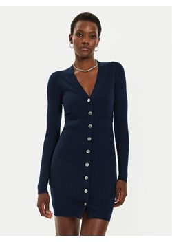 Pinko Sukienka dzianinowa Riserva 104017 A15S Granatowy Regular Fit ze sklepu MODIVO w kategorii Sukienki - zdjęcie 182728692