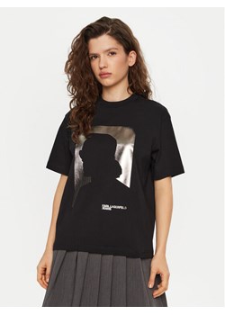 Karl Lagerfeld Jeans T-Shirt A1W17032 Czarny Relaxed Fit ze sklepu MODIVO w kategorii Bluzki damskie - zdjęcie 182728734