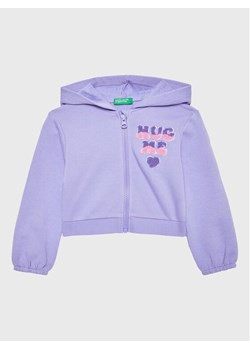 United Colors Of Benetton Bluza 3J68G501U Fioletowy Regular Fit ze sklepu MODIVO w kategorii Bluzy dziewczęce - zdjęcie 182728780