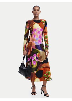 Desigual Sukienka codzienna Petals Lacroix 24WWVW18 Kolorowy Regular Fit ze sklepu MODIVO w kategorii Sukienki - zdjęcie 182729031