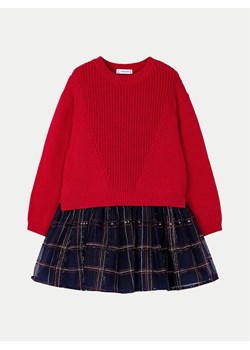 Mayoral Komplet sweter i sukienka 4912 Czerwony Regular Fit ze sklepu MODIVO w kategorii Sukienki dziewczęce - zdjęcie 182729103