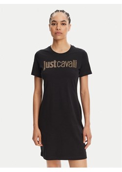 Just Cavalli Sukienka codzienna 78PAOE15 Czarny Regular Fit ze sklepu MODIVO w kategorii Sukienki - zdjęcie 182729133