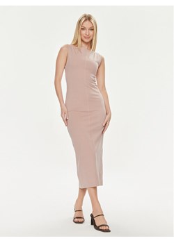 ViCOLO Sukienka codzienna TB0109 Beżowy Slim Fit ze sklepu MODIVO w kategorii Sukienki - zdjęcie 182729220