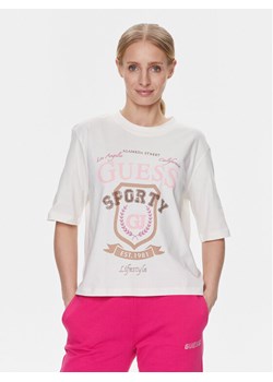 Guess T-Shirt V4RI07 K8FQ4 Biały Boxy Fit ze sklepu MODIVO w kategorii Bluzki damskie - zdjęcie 182729450