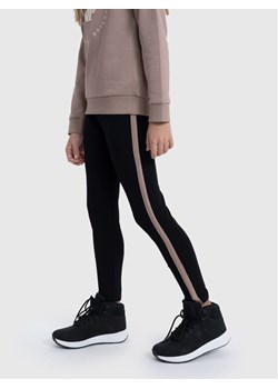 4F Legginsy 4FJAW23TTIGF094 Czarny Slim Fit ze sklepu MODIVO w kategorii Spodnie dziewczęce - zdjęcie 182729531
