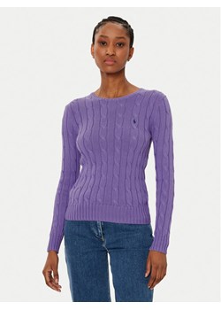 Polo Ralph Lauren Sweter 211891640028 Fioletowy Slim Fit ze sklepu MODIVO w kategorii Swetry damskie - zdjęcie 182729604