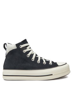 Converse Trampki Chuck Taylor All Star Puff Lift A09377C Czarny ze sklepu MODIVO w kategorii Trampki damskie - zdjęcie 182729714