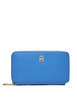 Tommy Hilfiger Duży Portfel Damski Iconic Tommy Large Za AW0AW16009 Niebieski ze sklepu MODIVO w kategorii Portfele damskie - zdjęcie 182729821