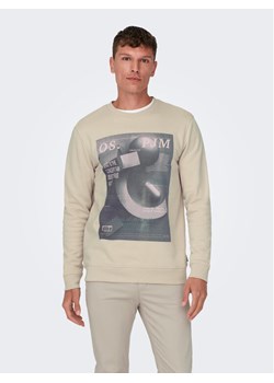 Only & Sons Bluza 22026379 Beżowy Regular Fit ze sklepu MODIVO w kategorii Bluzy męskie - zdjęcie 182730310