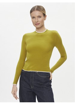 Vero Moda Sweter Flouncy 10299604 Żółty Slim Fit - id: 0000303613921 - marki Vero Moda - 182730432 Vero Moda Sweter Flouncy 10299604 Żółty Slim Fit ze sklepu MODIVO w kategorii Swetry damskie - zdjęcie 182730432