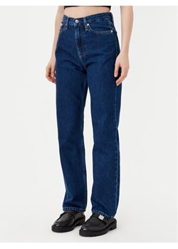 Calvin Klein Jeans Jeansy J20J224504 Granatowy Straight Fit ze sklepu MODIVO w kategorii Jeansy damskie - zdjęcie 182730642