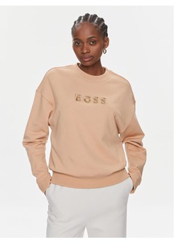 Boss Bluza Econa 50508499 Beżowy Relaxed Fit ze sklepu MODIVO w kategorii Bluzy damskie - zdjęcie 182730722