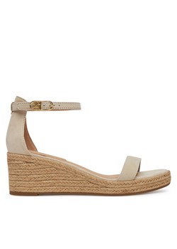 Tommy Hilfiger Espadryle Suede Ankle Mid Wedge Espadrille FW0FW08479 Beżowy ze sklepu MODIVO w kategorii Espadryle damskie - zdjęcie 182730952