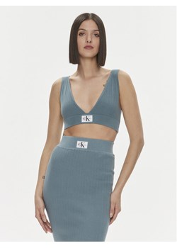 Calvin Klein Jeans Top Variegated J20J222625 Niebieski Slim Fit ze sklepu MODIVO w kategorii Bluzki damskie - zdjęcie 182731172