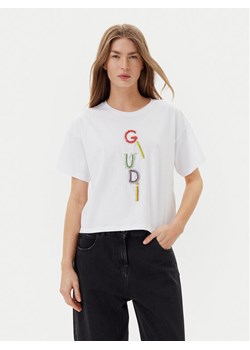 Gaudi T-Shirt 511BD64027 Biały Regular Fit ze sklepu MODIVO w kategorii Bluzki damskie - zdjęcie 182731252