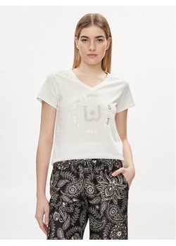 Liu Jo T-Shirt TA4137 J6040 Biały Regular Fit - id: 0000303646424 - marki Liu Jo - 182731371 Liu Jo T-Shirt TA4137 J6040 Biały Regular Fit ze sklepu MODIVO w kategorii Bluzki damskie - zdjęcie 182731371