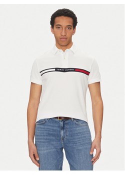 Tommy Hilfiger Polo Chest Insert MW0MW38130 Biały Regular Fit ze sklepu MODIVO w kategorii T-shirty męskie - zdjęcie 182731562