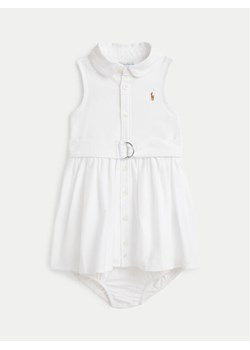 Polo Ralph Lauren Sukienka codzienna 310934188001 Biały Regular Fit ze sklepu MODIVO w kategorii Sukienki dziewczęce - zdjęcie 182731821