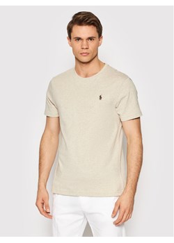 Polo Ralph Lauren T-Shirt 710671438203 Beżowy Slim Fit ze sklepu MODIVO w kategorii T-shirty męskie - zdjęcie 182731993