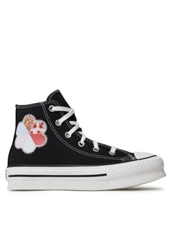 Converse Trampki Chuck Taylor All Star Eva Lift Hi A05166C Czarny ze sklepu MODIVO w kategorii Trampki dziecięce - zdjęcie 182732080
