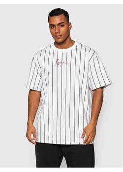 Karl Kani T-Shirt Signature Pinstripe 6030152 Biały Regular Fit ze sklepu MODIVO w kategorii T-shirty męskie - zdjęcie 182732223