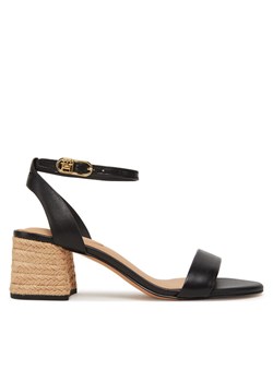 Tommy Hilfiger Espadryle Leather Ankle Strap Espad Sandal FW0FW08533 Czarny ze sklepu MODIVO w kategorii Espadryle damskie - zdjęcie 182732281