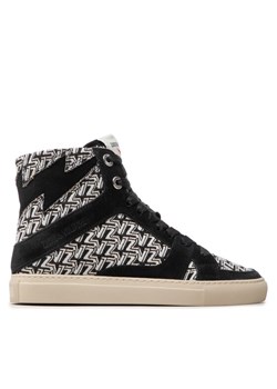 Zadig&Voltaire Sneakersy High Flash Mo SWSN00057 Czarny - id: 0000302352272 - marki Zadig & Voltaire - 182732330 Zadig&Voltaire Sneakersy High Flash Mo SWSN00057 Czarny ze sklepu MODIVO w kategorii Trampki damskie - zdjęcie 182732330