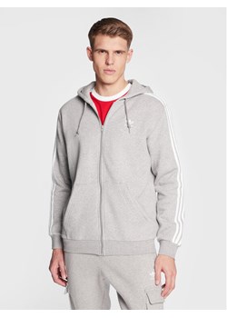 adidas Bluza 3-Stripes ED5969 Szary Regular Fit ze sklepu MODIVO w kategorii Bluzy męskie - zdjęcie 182732554