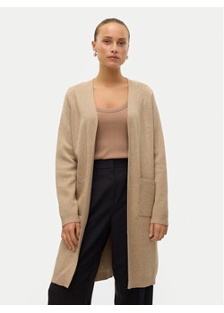 Vero Moda Kardigan Saba 10309316 Beżowy Regular Fit ze sklepu MODIVO w kategorii Swetry damskie - zdjęcie 182732591