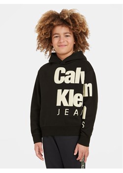 Calvin Klein Jeans Bluza Blown Up Logo IB0IB01860 Czarny Regular Fit ze sklepu MODIVO w kategorii Bluzy chłopięce - zdjęcie 182732753