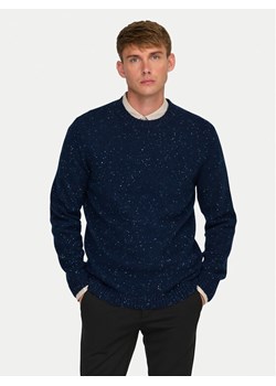 Only & Sons Sweter Ricky 22031539 Granatowy Regular Fit - id: 0000304684906 - marki Only & Sons - 182732792 Only & Sons Sweter Ricky 22031539 Granatowy Regular Fit ze sklepu MODIVO w kategorii Swetry męskie - zdjęcie 182732792