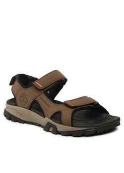 Timberland Sandały Lincoln Peak Strap Sandal TB0A5T489681 Brązowy ze sklepu MODIVO w kategorii Sandały męskie - zdjęcie 182733132