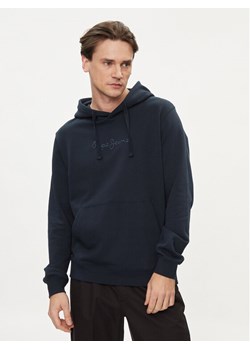 Pepe Jeans Bluza Joe Hoodie PM582573 Granatowy Regular Fit ze sklepu MODIVO w kategorii Bluzy męskie - zdjęcie 182733331