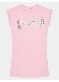Guess Sukienka codzienna J4GK14 KAE23 Różowy Regular Fit ze sklepu MODIVO w kategorii Sukienki dziewczęce - zdjęcie 182733360