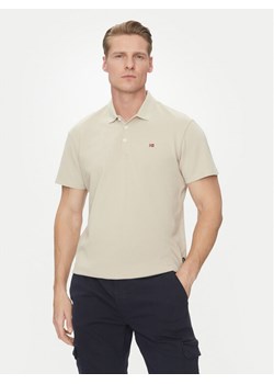 Napapijri Polo Ealis NP0A4H8B Beżowy Regular Fit ze sklepu MODIVO w kategorii T-shirty męskie - zdjęcie 182733370