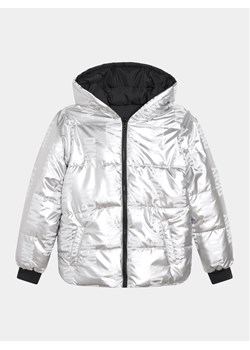 DKNY Kurtka zimowa D36684 S Srebrny Regular Fit ze sklepu MODIVO w kategorii Kurtki dziewczęce - zdjęcie 182733531