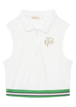 Original Marines Polo DFP5184YF Biały Cropped Fit ze sklepu MODIVO w kategorii Bluzki dziewczęce - zdjęcie 182733640
