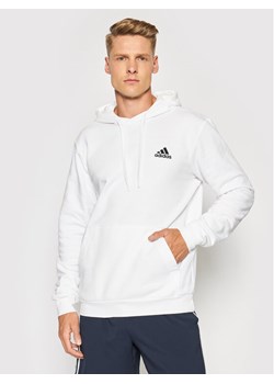 adidas Bluza FeelCozy Hoodie H12211 Biały Regular Fit ze sklepu MODIVO w kategorii Bluzy męskie - zdjęcie 182733864