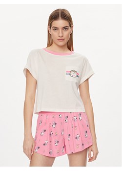 United Colors Of Benetton Koszulka piżamowa 30963M05O Écru Regular Fit ze sklepu MODIVO w kategorii Piżamy damskie - zdjęcie 182733960