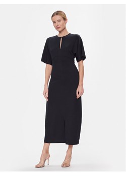 Tommy Hilfiger Sukienka koktajlowa Shiny Interlock C-Nk Ss WW0WW40732 Granatowy Regular Fit ze sklepu MODIVO w kategorii Sukienki - zdjęcie 182733963
