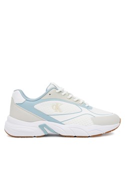 Calvin Klein Jeans Sneakersy Retro Tennis Knit Mg YW0YW01887 Biały ze sklepu MODIVO w kategorii Buty sportowe damskie - zdjęcie 182734002